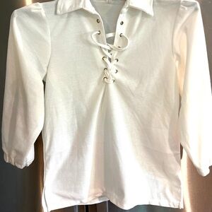 Pirate SHIRT White older boys XL lace Up Halloween Renaissance Steampunk Gothic